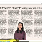 ‘Teach teachers, students to regulate emotions’